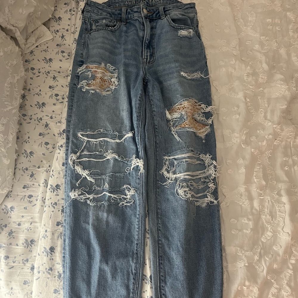 American Eagle Patch Mom Jeans - image 3